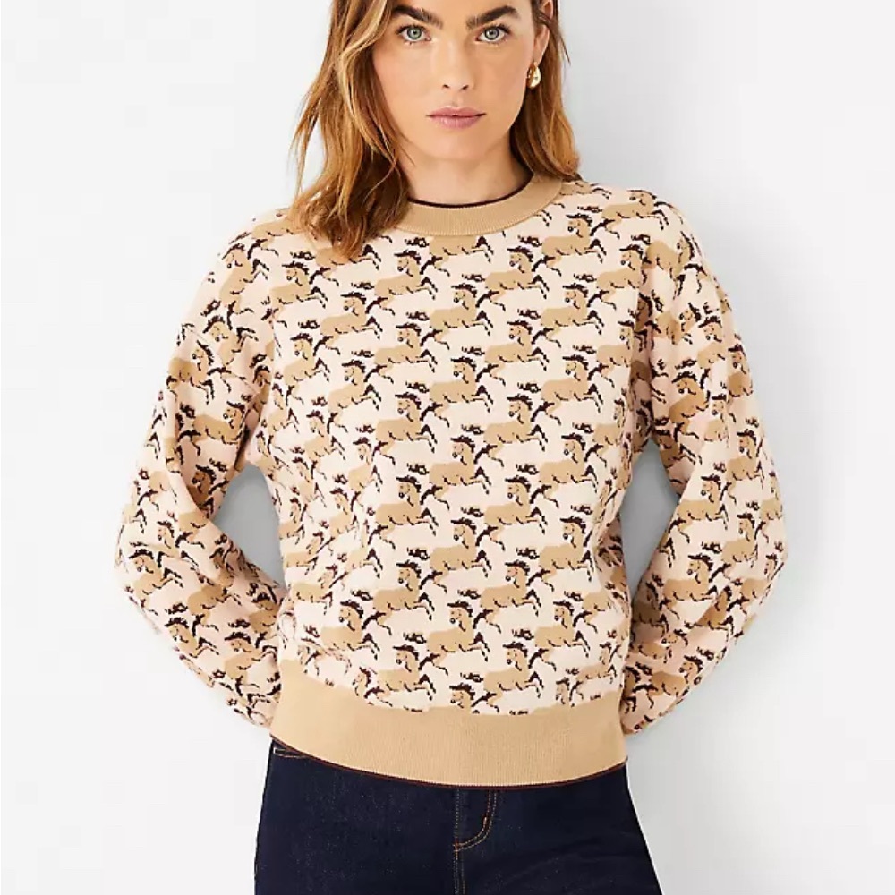 Ann Taylor horse print sweater